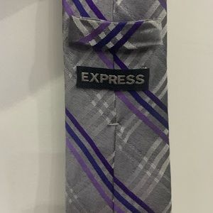 Men’s Express Grey/Purple Necktie